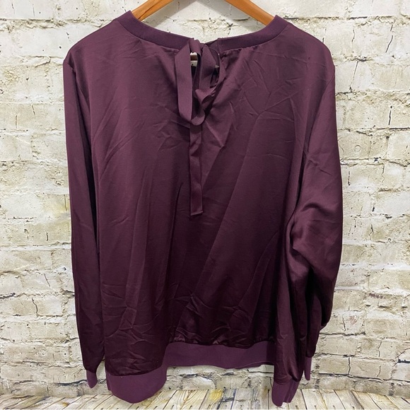 Lane Bryant Purple Black Lace Pullover Satin Sweater - Picture 3 of 5